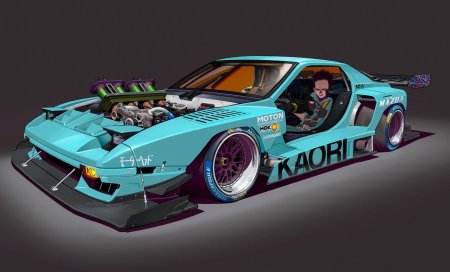Mazda rx7 cyberpunk