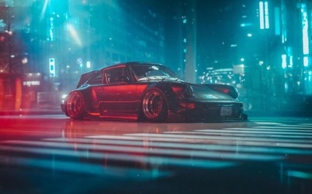 Порше 911 неон