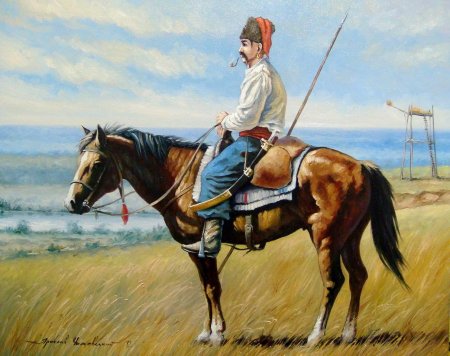 Кубанский козак на коне
