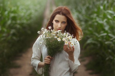 Фотосессия с ромашками