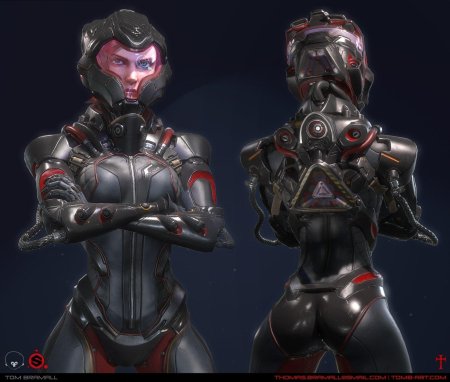 Женская броня sci-fi
