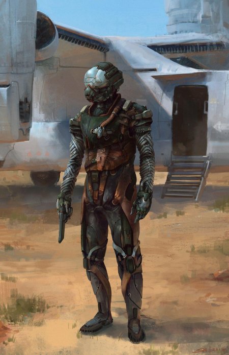 Sci fi солдат art