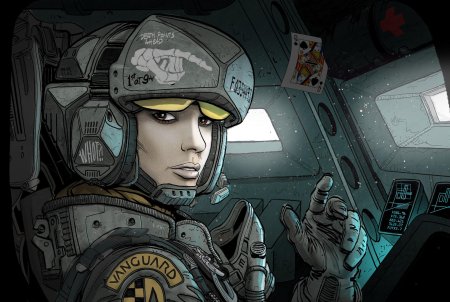 Пилот sci fi art арт
