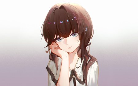 Аниме девочка мило улыбается