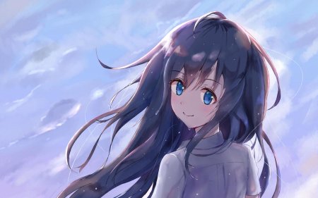 Girl smile anime wallpaper