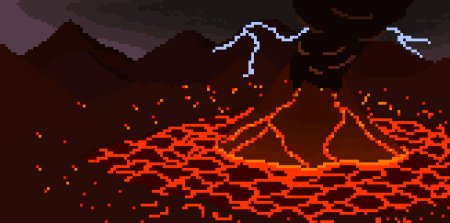 Лава для игры пиксельная