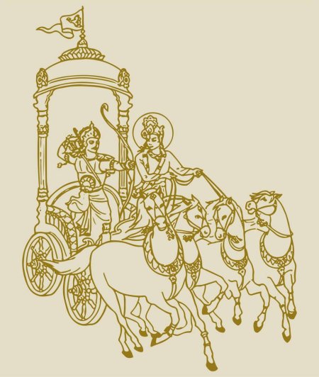 Lord krishna and arjuna
