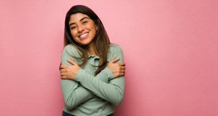 Woman hugging