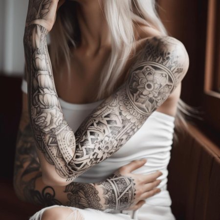 Женщина с татуировками