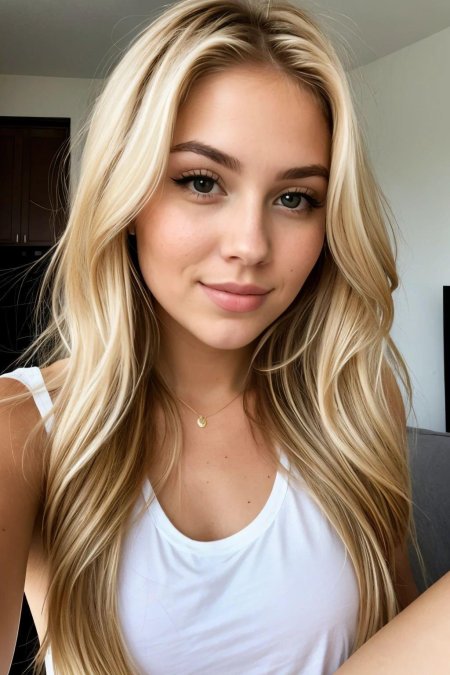 Long blonde hair