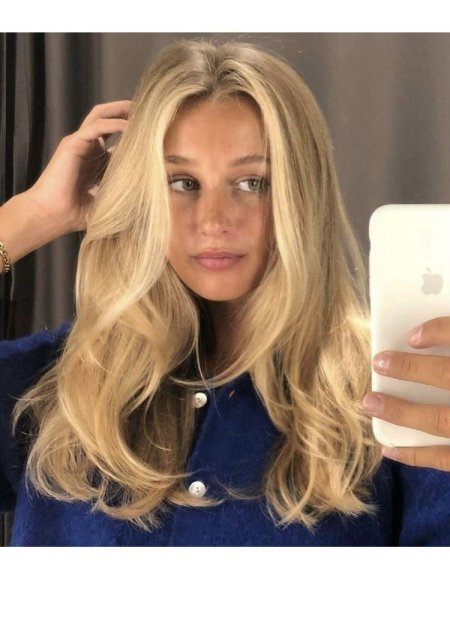 Honey blonde hair