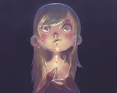 Девочка свечка арт