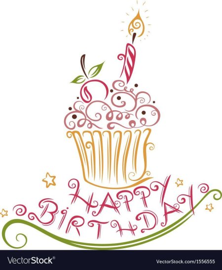 Happy birthday muffin