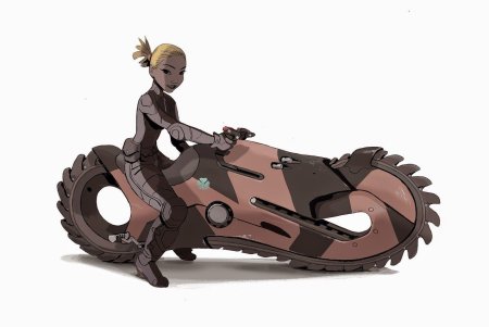 Мотоцикл scifi концепт art