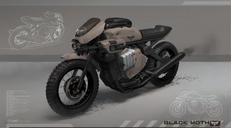 Мотоцикл scifi концепт art