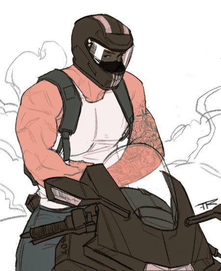 Big biker dude