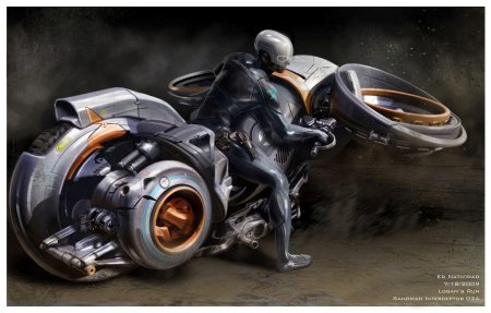 Мотоцикл scifi концепт art