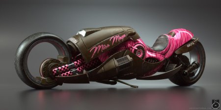 Мотоцикл scifi концепт art