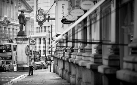 Старый лондон черно белый