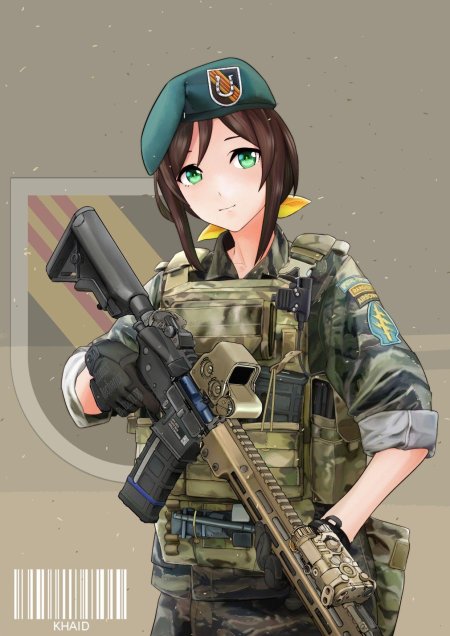 Военная девушка аниме