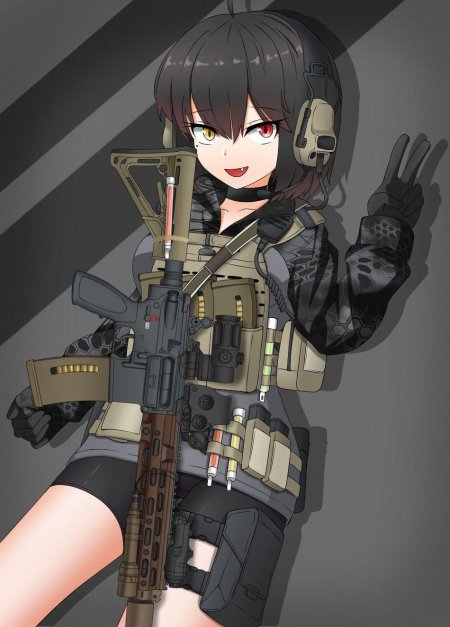 Аниме тянки военные
