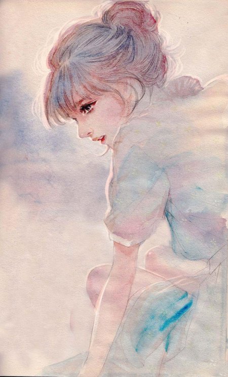 Нежные рисунки акварелью