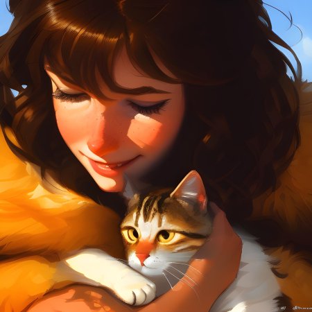 Девушка кот