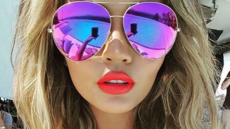 Women's mirrored sunglasses авиатор
