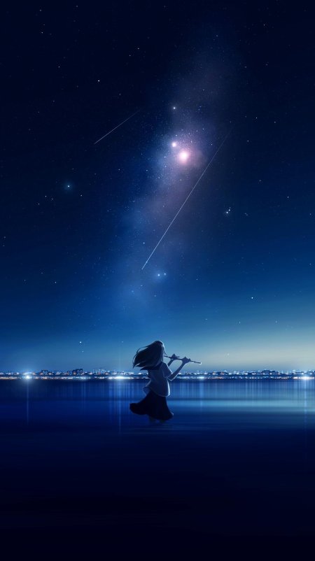 Starry night sky