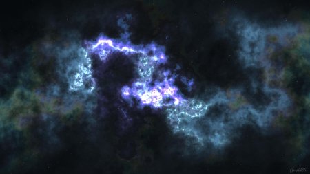 Космос туманность с планетами