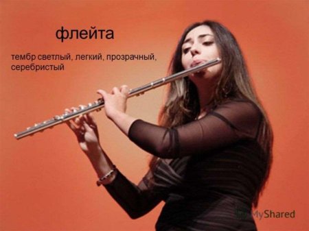 Девушка играет на флейте