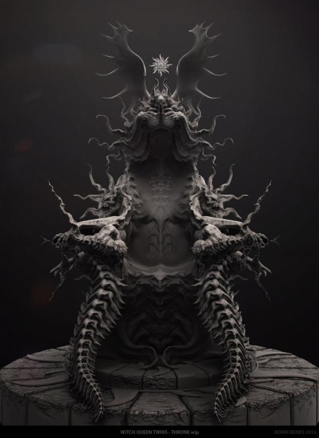Костяной трон арт