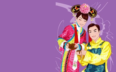 Китайская свадьба рисунок