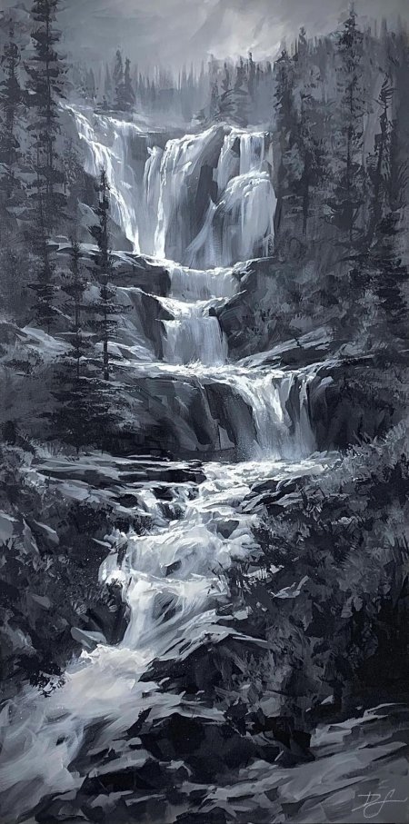 Живопись водопад марк китли