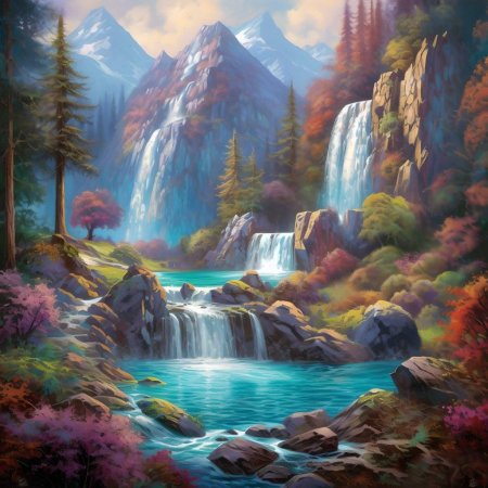 Водопад рисунки