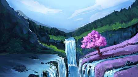 Водопад арт