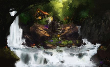 Дом у водопада