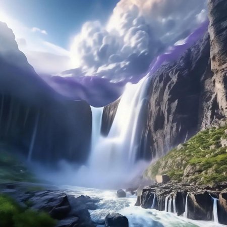 Мощный водопад
