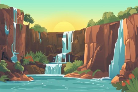 Водопад пейзаж