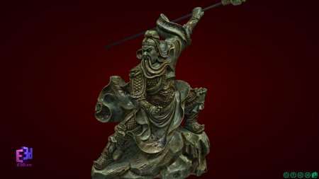 Китайская бронзовая скульптура guan yu