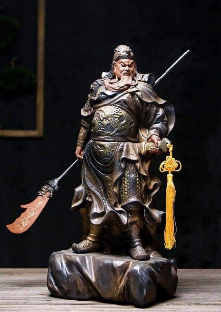 Китайская бронзовая скульптура guan yu