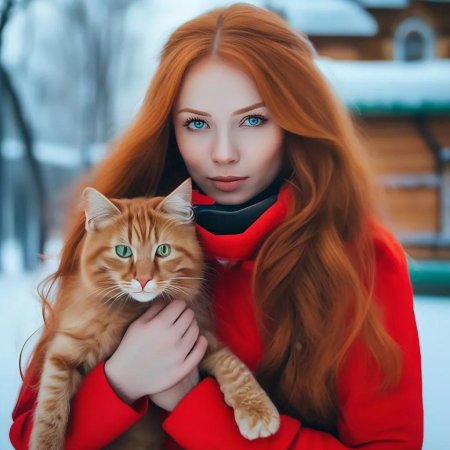 Рыжая девушка
