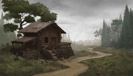 Хижина лесника концепт арт