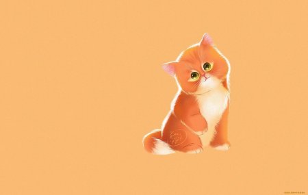 Рыжий кот мультяшный