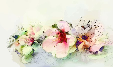 Красивые цветы акварель
