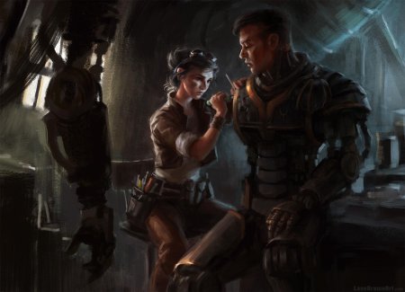 Механик sci fi арт