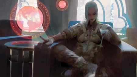 Девушка на космическом корабле