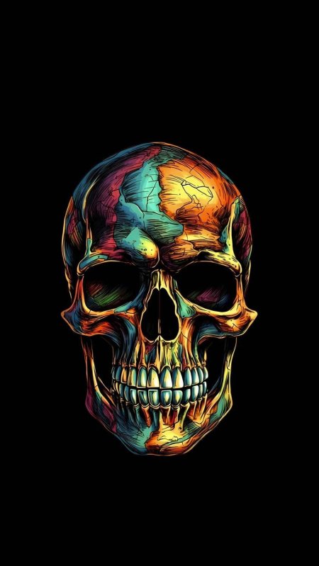Colorful skull