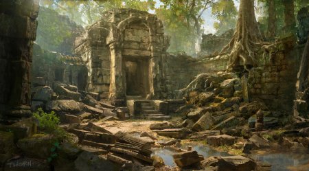 Ancient temple in amazon forest