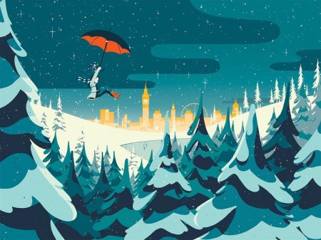 Иллюстрация в стиле flat